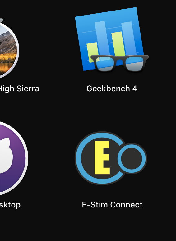 E-Stim Connect showing in Launchpad
