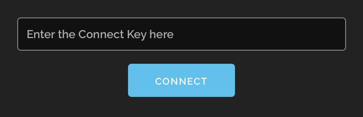 Enter connection key